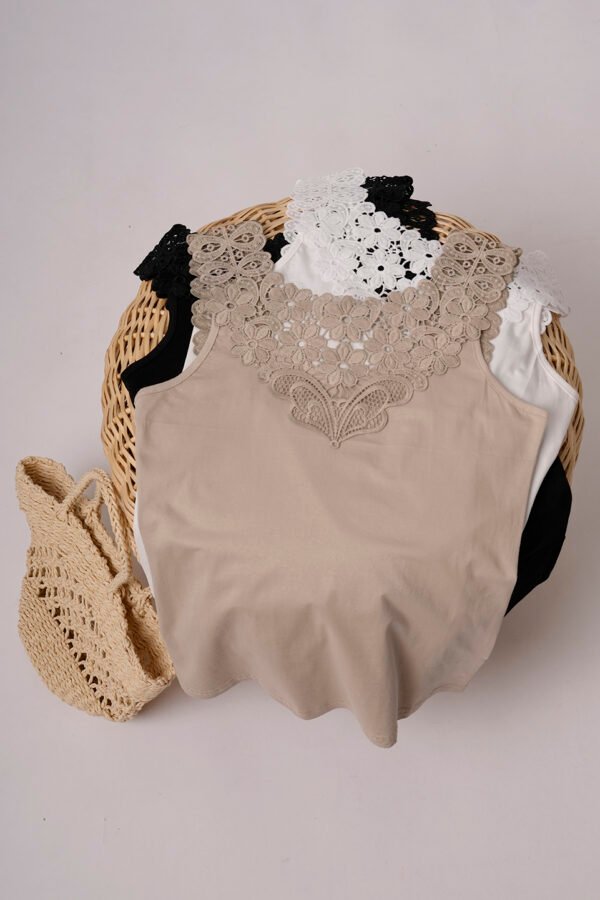 Musculosa Bretel Broderie Creta