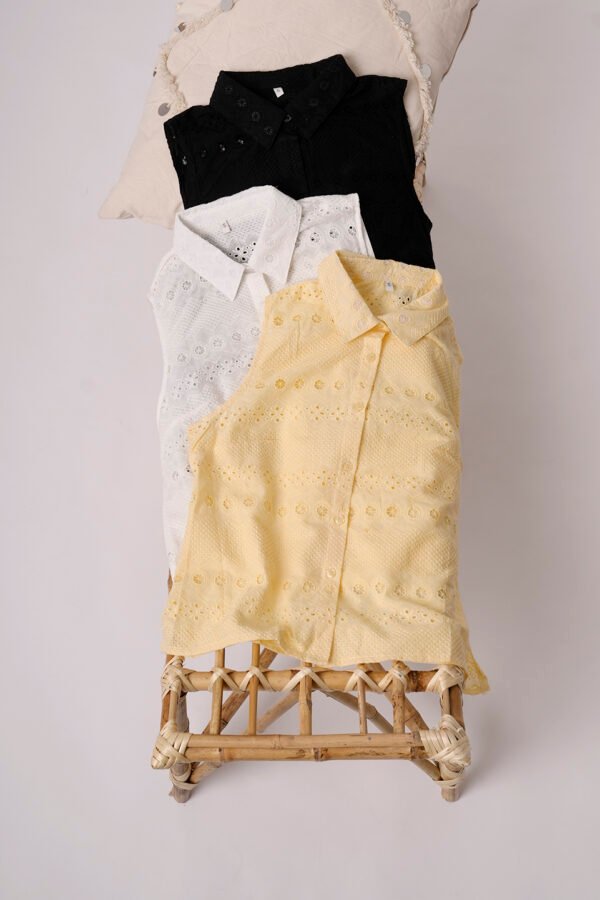 Camisa Musculosa Broderie Panal