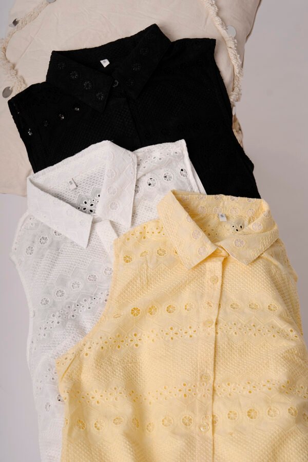 Camisa Musculosa Broderie Panal