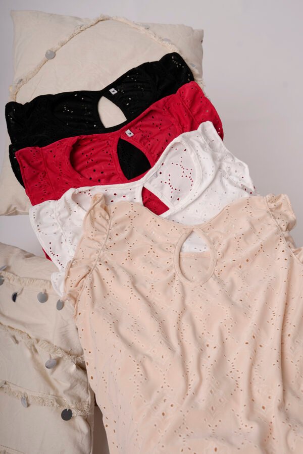 Musculosa Con Gota Broderie Punto Viole