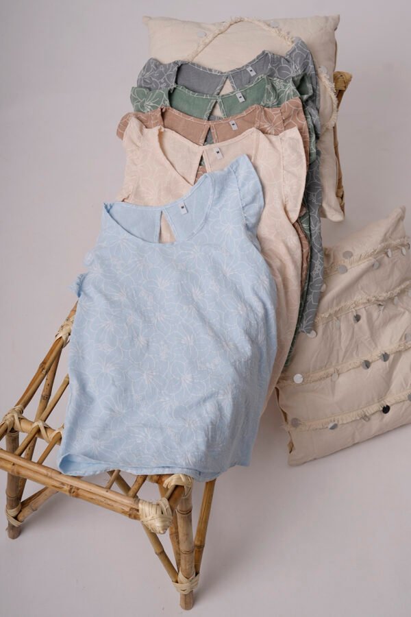 Musculosa Gota Cey Broderie Puffing Estampado Fenny