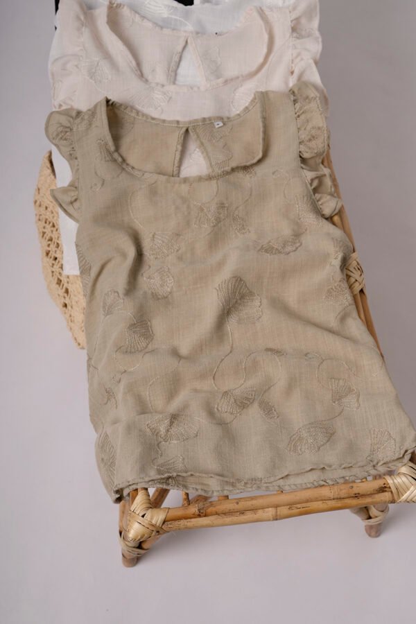 Musculosa Gota Lino Broderie Crystal