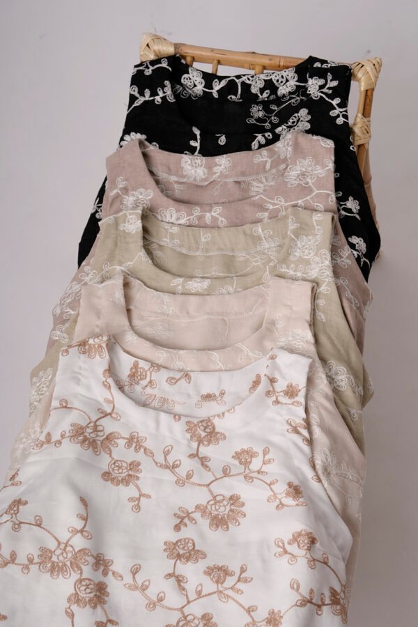 Musculosa Lino Broderie Uma