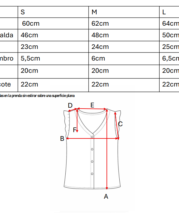 Musculosa Volado Con Botones Broderie Crep Bloom