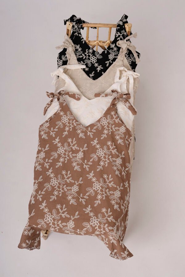 Solero Para Atar Lino Broderie Libia