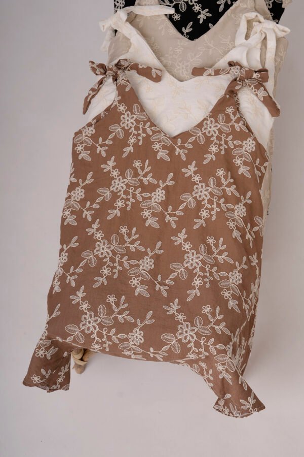 Solero Para Atar Lino Broderie Libia