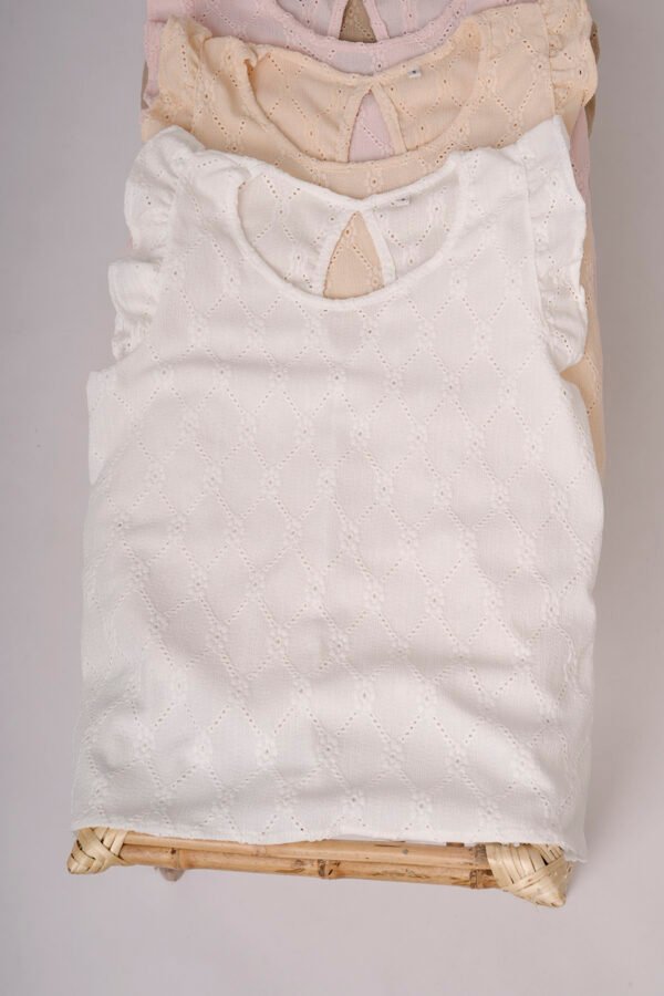 Musculosa Gota Broderie Crep Zoe