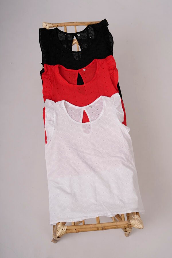 Musculosa Con Gota Broderie Plano Gelly