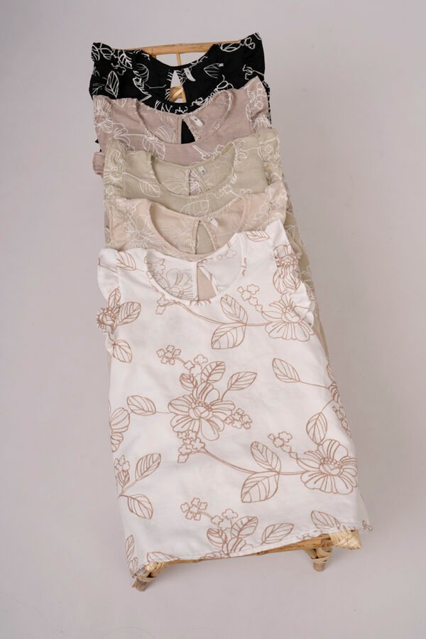 Musculosa Gota Lino Broderie Tony