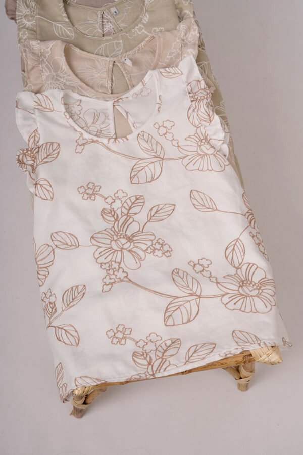 Musculosa Gota Lino Broderie Tony