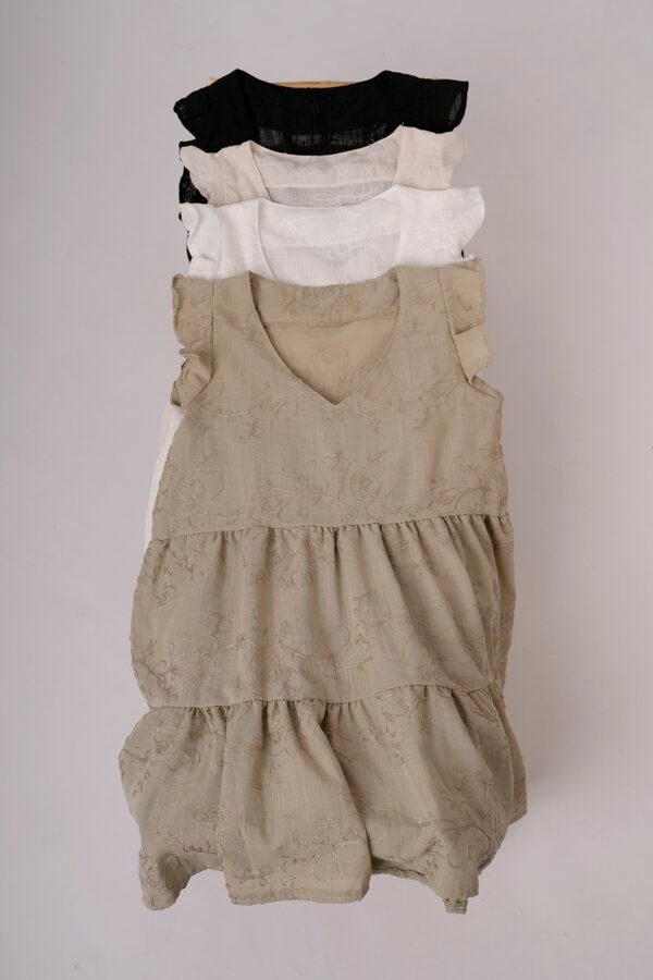 Solero Doble Volado Lino Broderie Momy