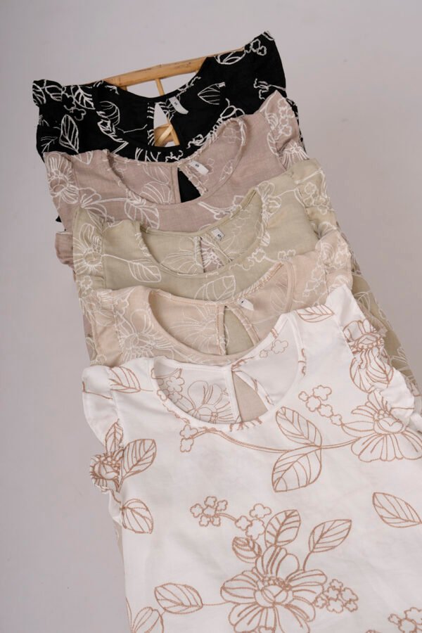 Musculosa Gota Lino Broderie Tony