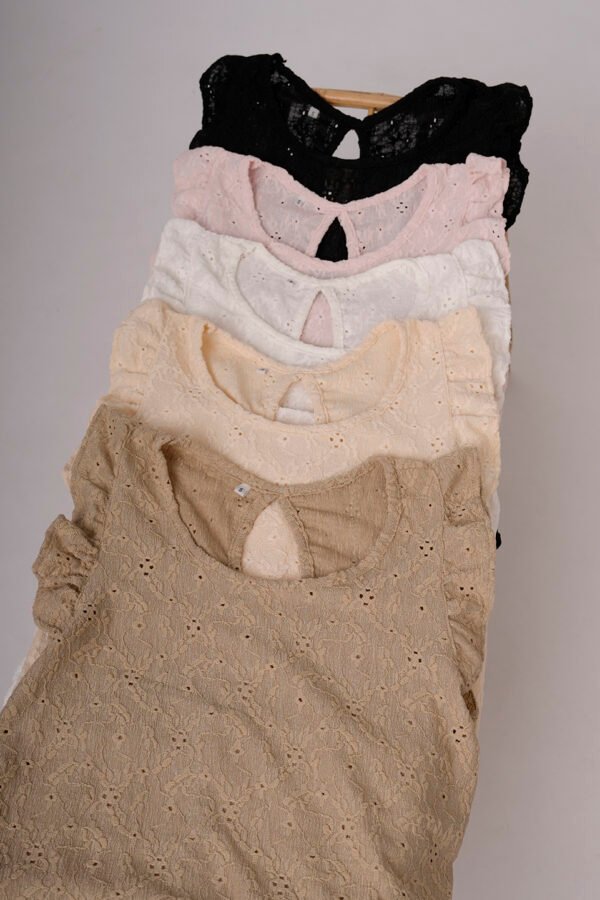 Musculosa Gota Broderie Crep Nara