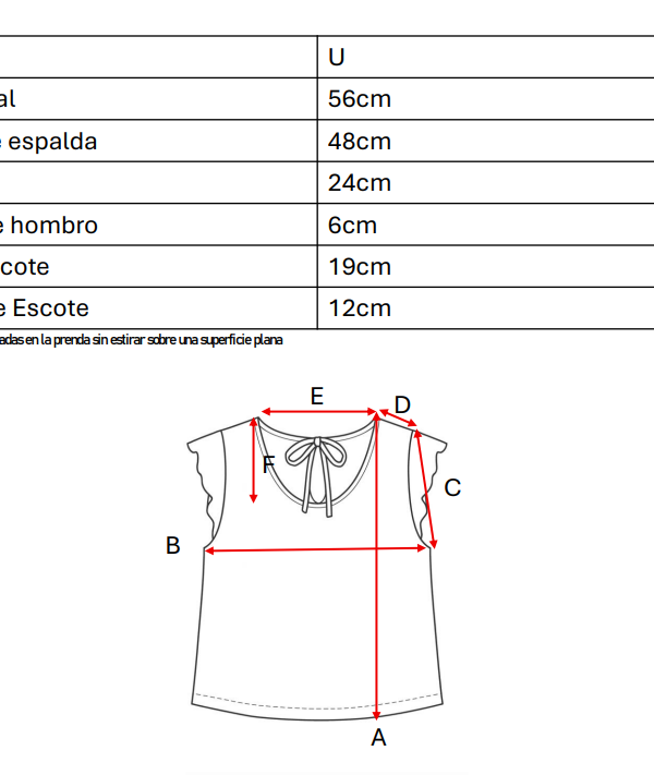 Musculosa Gota Satin Mate Manga Broderie Plano Para Atar Atras Ada