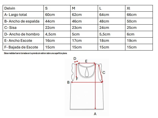 Musculosa Gota Broderie Plano Delvin