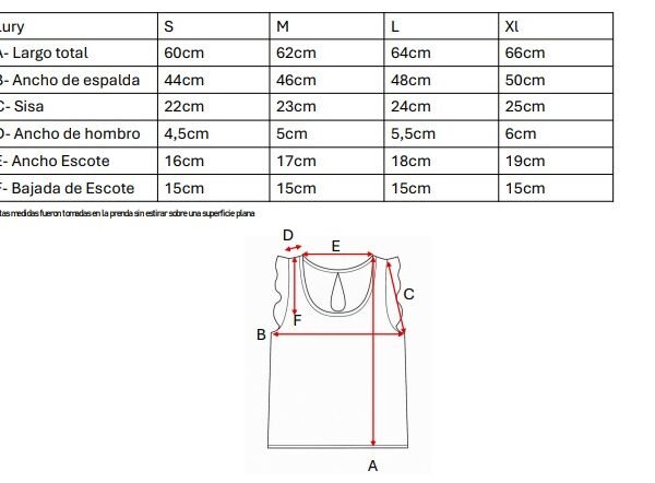 Musculosa Con Gota Broderie Plano Lury