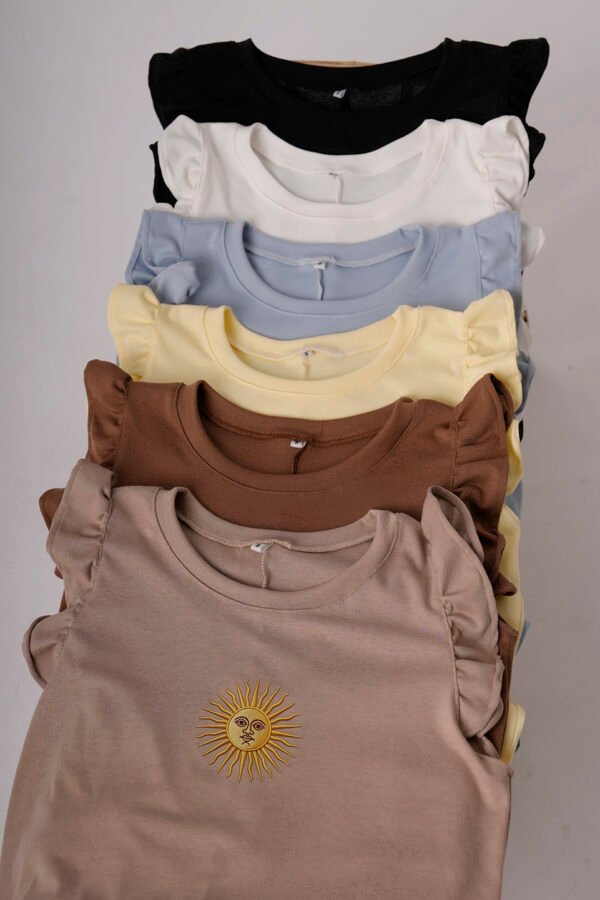 Musculosa Ribb Manga Volado Sol De Mayo Argentina En El Medio DTF "SUNNY"