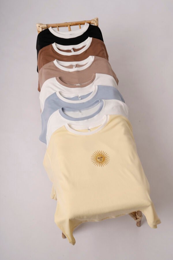 Remera Boxy Ribb Sol De Mayo Argentina En El Medio en DTF "SOLES"