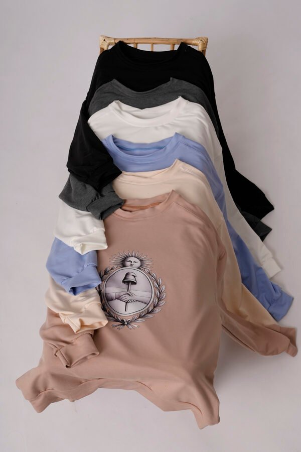 Buzo Rustico Lycra Cuello Redondo Escudo Argentina DTF "LIBERTAD"