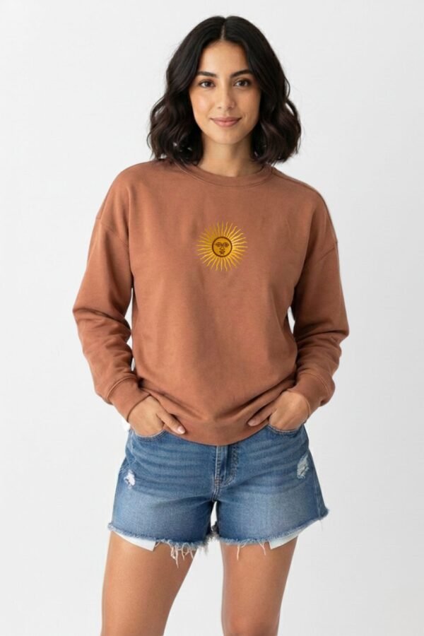 Buzo Rustico Lycra Cuello Redondo Sol De Mayo Argentina Bordado "AIRES"