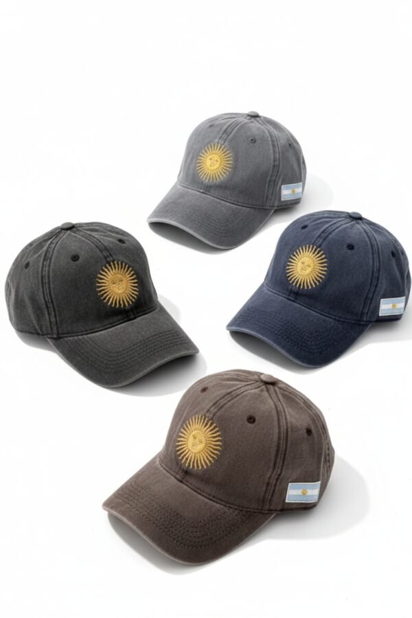 Gorra Sol De Mayo Con Bandera Argentina Bordada Vita
