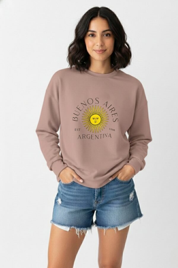 Buzo Rustico Lycra Cuello Redondo Sol De Mayo Argentina Estampado 1536