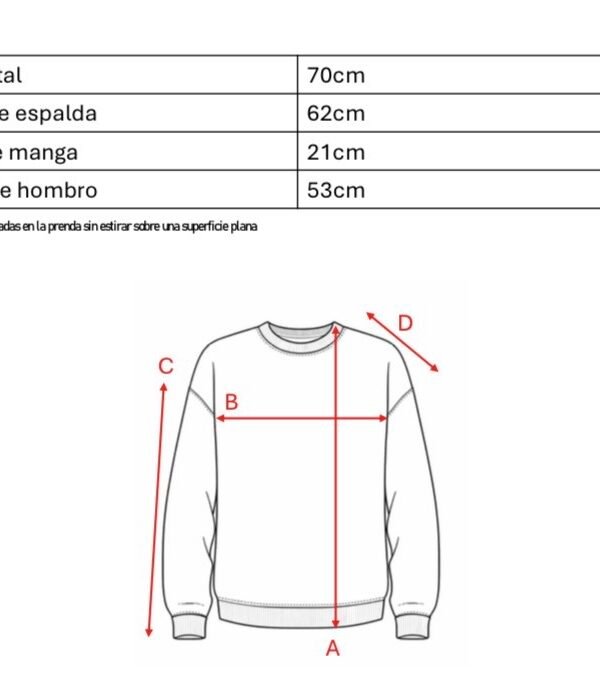 Buzo Rustico Lycra Cuello Redondo Escudo Argentina DTF "LIBERTAD"