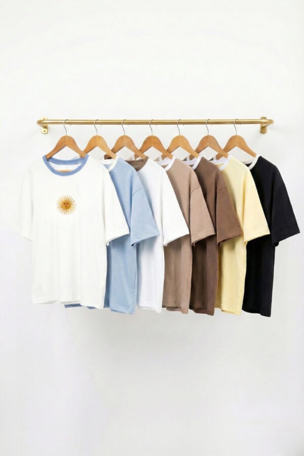 Remera Boxy Ribb Sol De Mayo Argentina En El Medio en DTF Soles