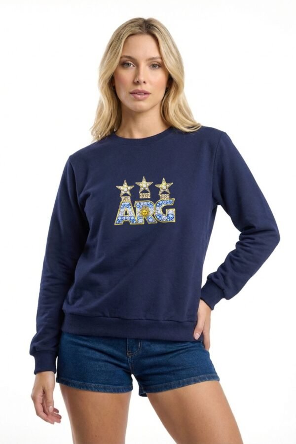 Buzo Rustico Cuello Redondo Arg En DTF Argentina Arg