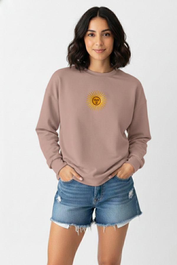 Buzo Rustico Lycra Cuello Redondo Sol De Mayo Argentina Bordado Aires