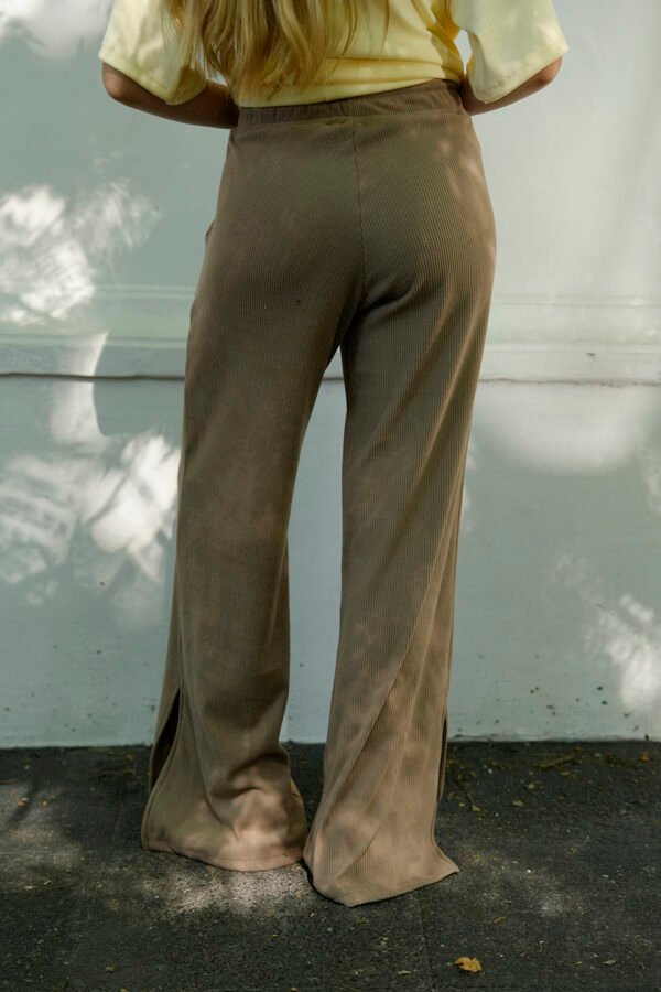 Palazzo Wide Leg Morley Brushed Con Tajo "IRUPE"