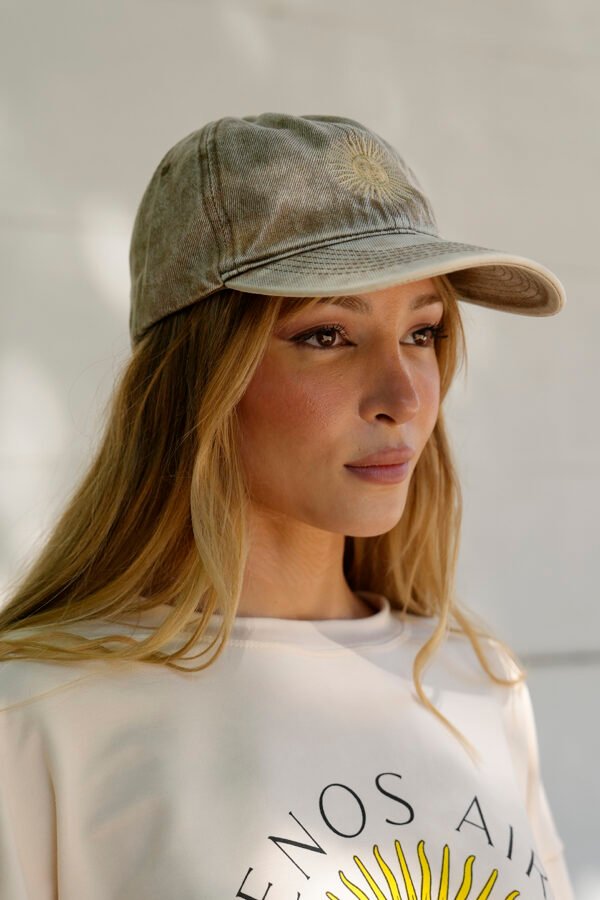 Gorra Denim Jaspeado Sol Bordada "DIXIE"