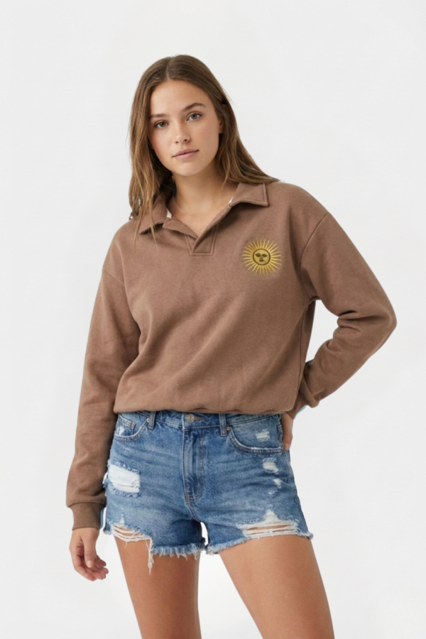 Buzo Chomba Liso Frisado Sol De Mayo Bordado "BUCKS"