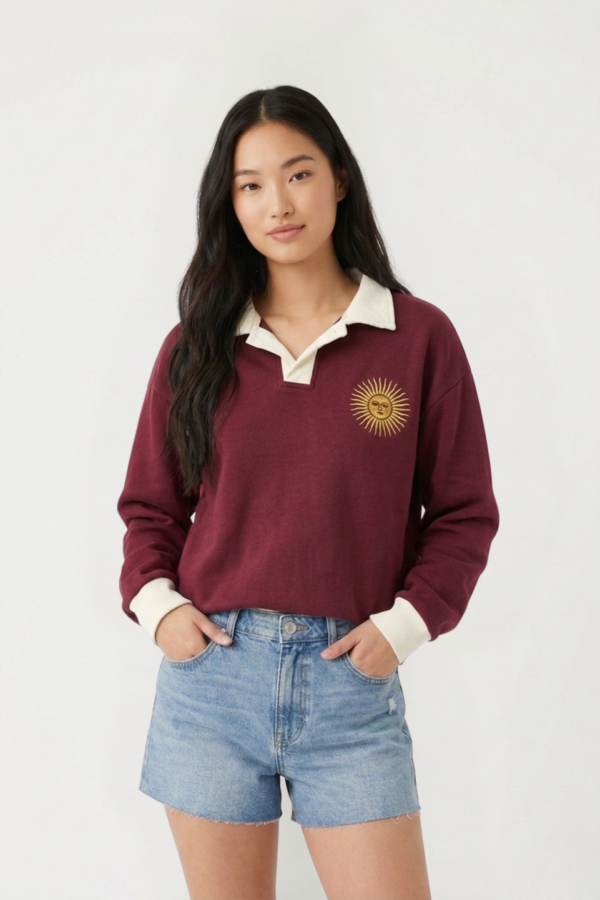 Buzo Chomba Liso Frisado Sol De Mayo Bordado "BUCKS"