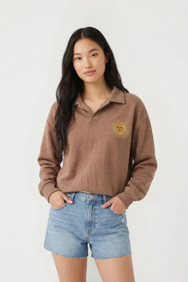 Buzo Chomba Liso Frisado Sol De Mayo Bordado "BUCKS"