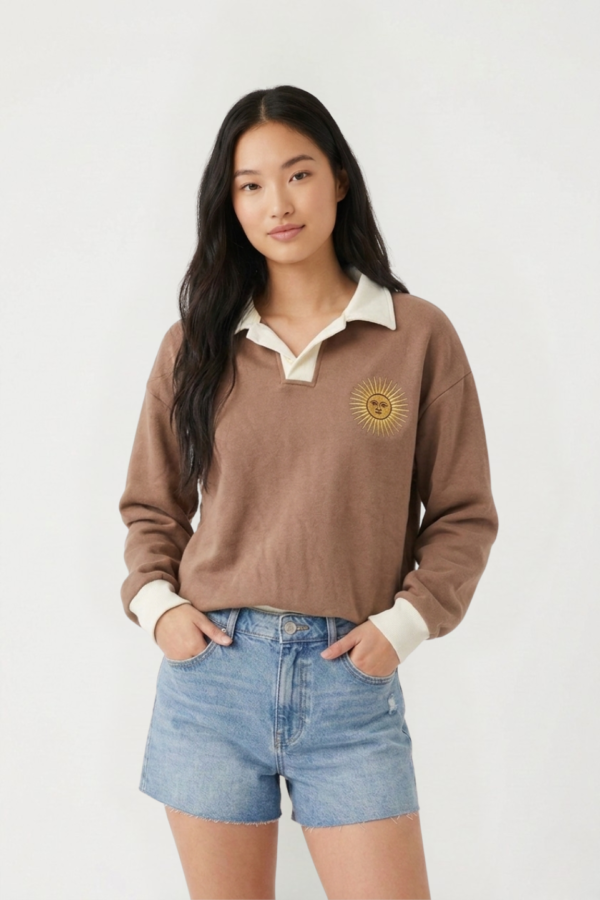 Buzo Chomba Liso Frisado Sol De Mayo Bordado "BUCKS"