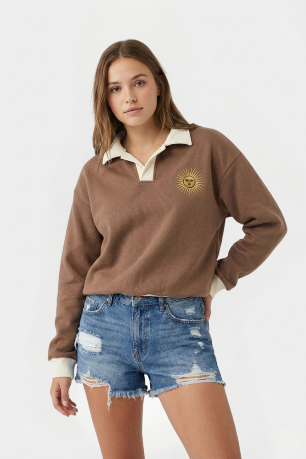 Buzo Chomba Liso Frisado Sol De Mayo Bordado "BUCKS"