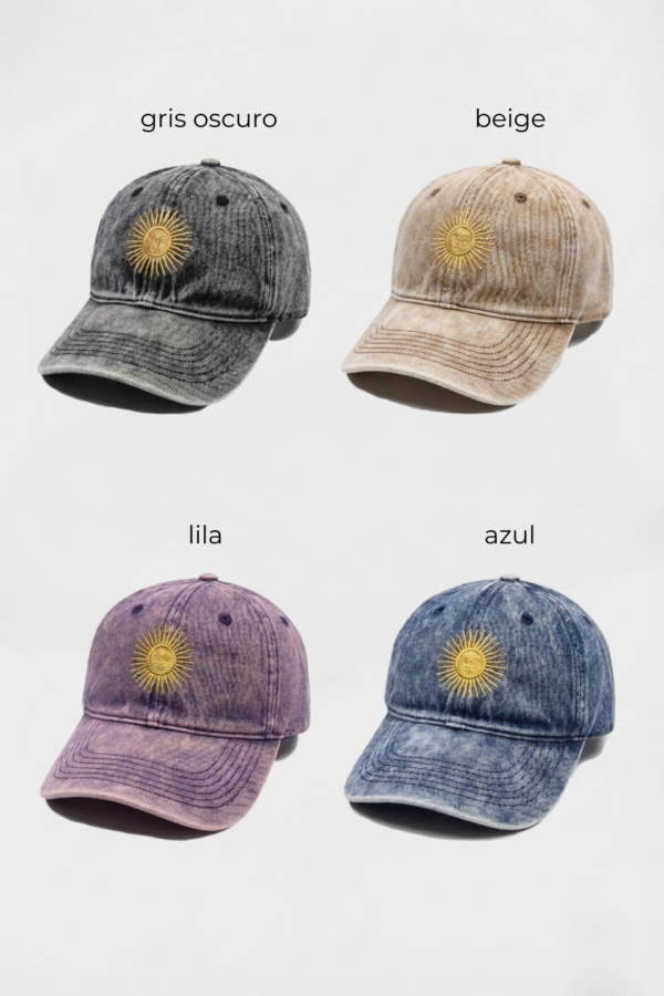 Gorra Denim Jaspeado Sol Bordada "DIXIE"