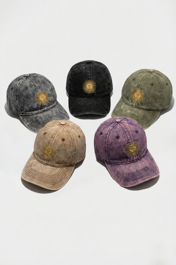 Gorra Denim Jaspeado Sol Bordada "DIXIE"