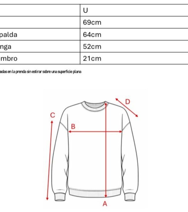 Buzo Rustico Lycra Cuello Redondo Escudo Argentina DTF "LIBERTAD"