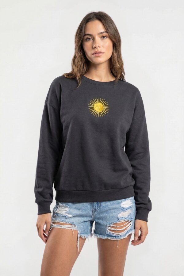 Buzo Rustico Cuello Redondo Sol De Mayo Bordado "PIEVA"