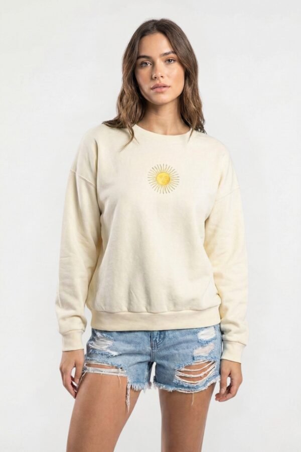 Buzo Rustico Cuello Redondo Sol De Mayo Bordado "PIEVA"