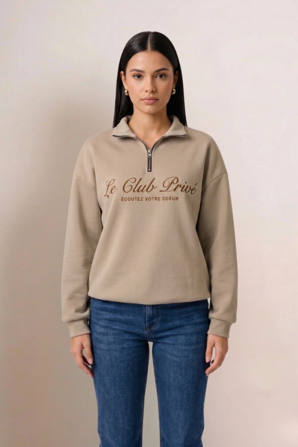 Maxibuzo Scuba Con Cierre Estampado Le Club "PRIVE"