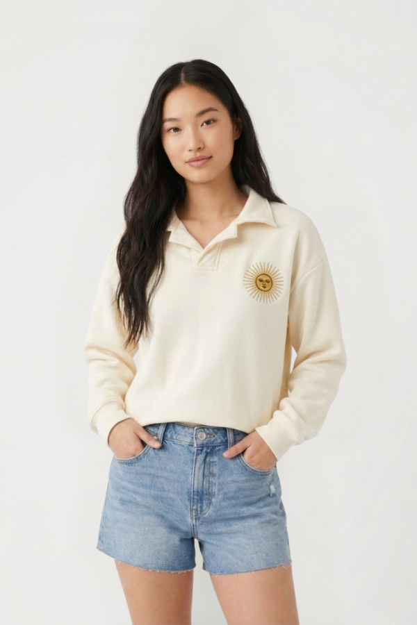 Buzo Chomba Liso Frisado Sol De Mayo Bordado "BUCKS"