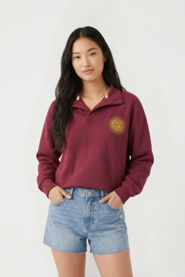 Buzo Chomba Liso Frisado Sol De Mayo Bordado "BUCKS"