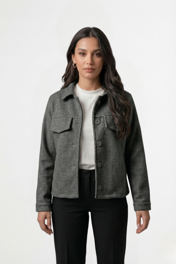 Saco Corto Paño Soft Punto Liso "AMY"