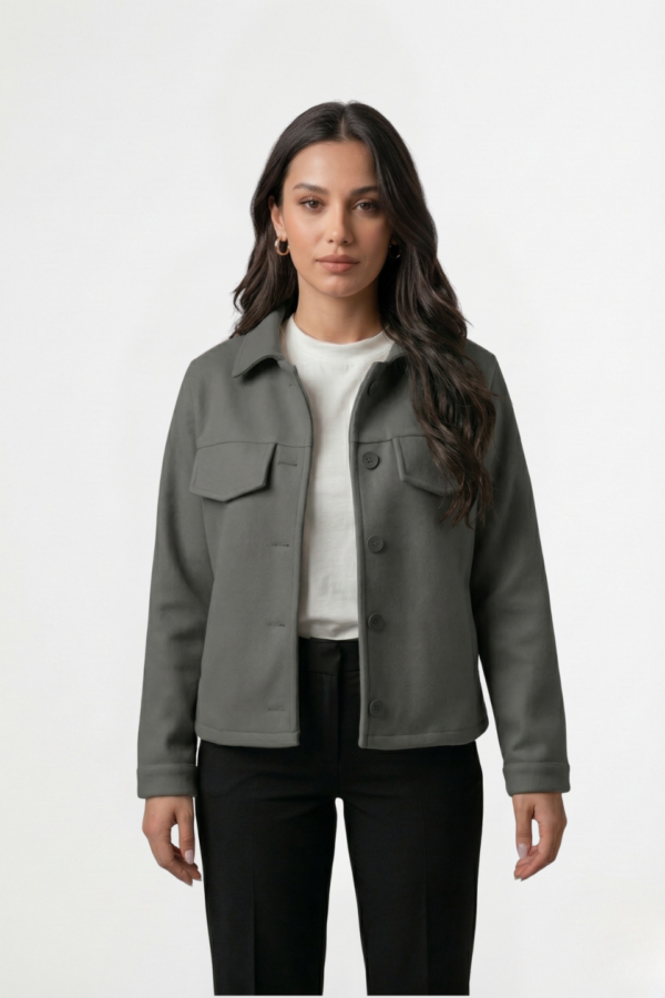 Saco Corto Paño Soft Punto Liso "AMY"