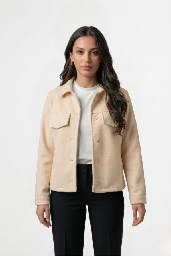 Saco Corto Paño Soft Punto Liso "AMY"