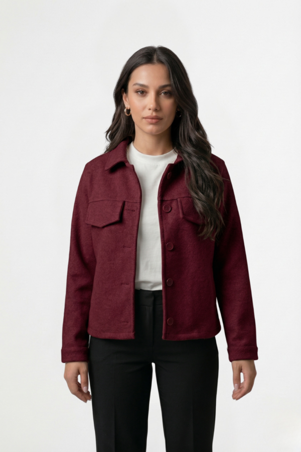 Saco Corto Paño Soft Punto Liso "AMY"