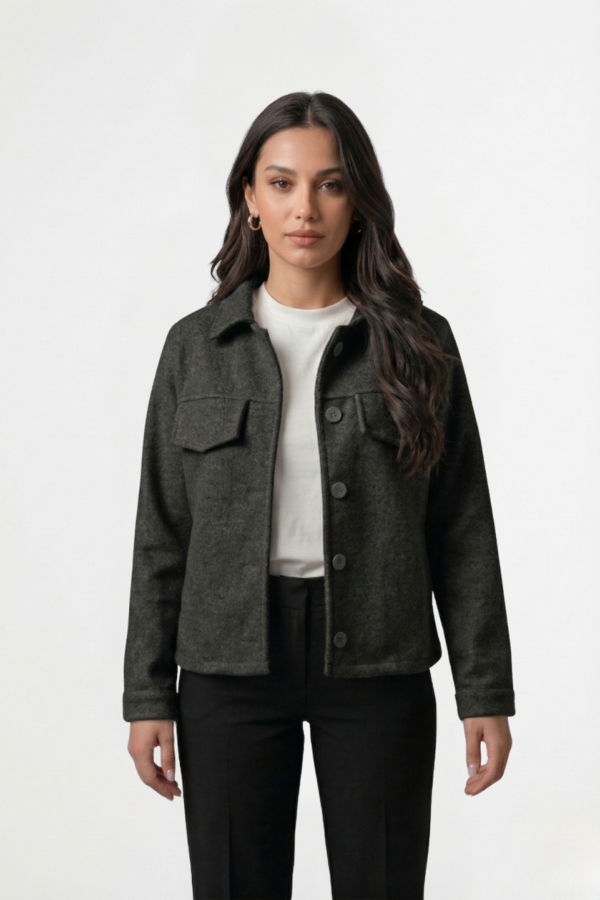 Saco Corto Paño Soft Punto Liso "AMY"